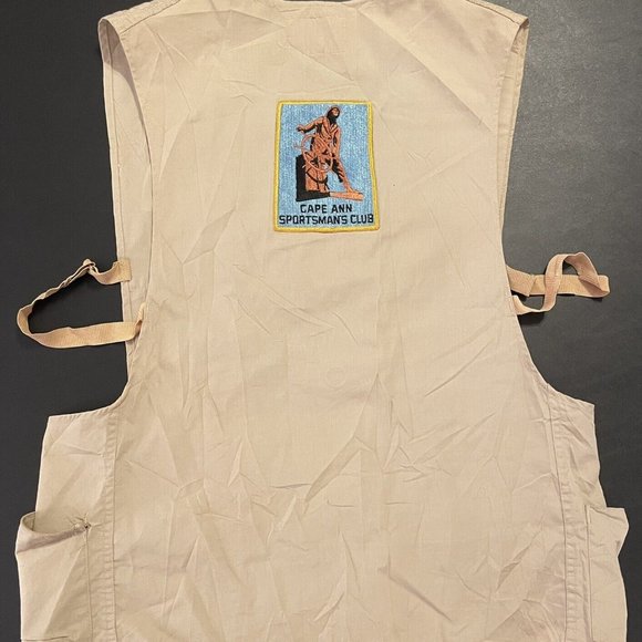 Vintage 1970’s Bob Allen Cape Ann Sportsman’s Club Ammo Shooting Vest Sz 38 - Picture 2 of 6